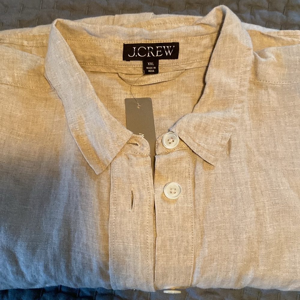 🆕 J. Crew Capitaine Shirtdress in Linen. Size XXL. New with tags. - Picture 8 of 9